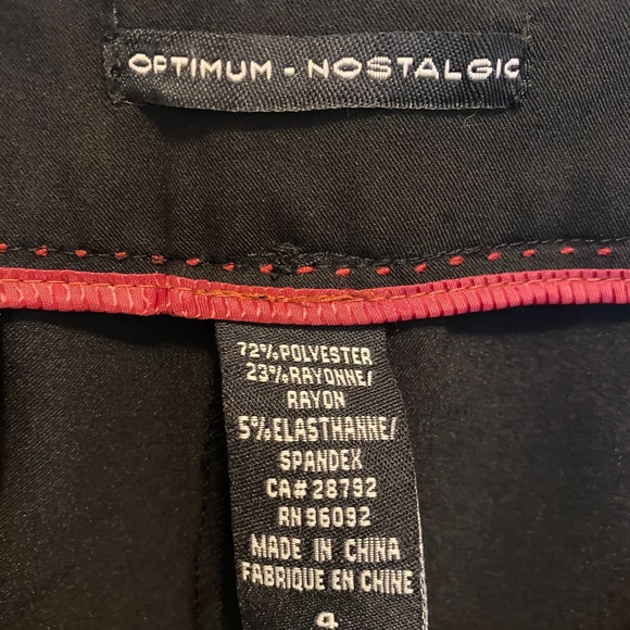 Optimum Structured Pleat Capri Dress Pant Black 4 - Picture 5 of 8